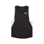 Puma cross the line running singlet 3.0 in black and white - Front View