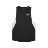 Puma cross the line running singlet 3.0 in black and white - Front View