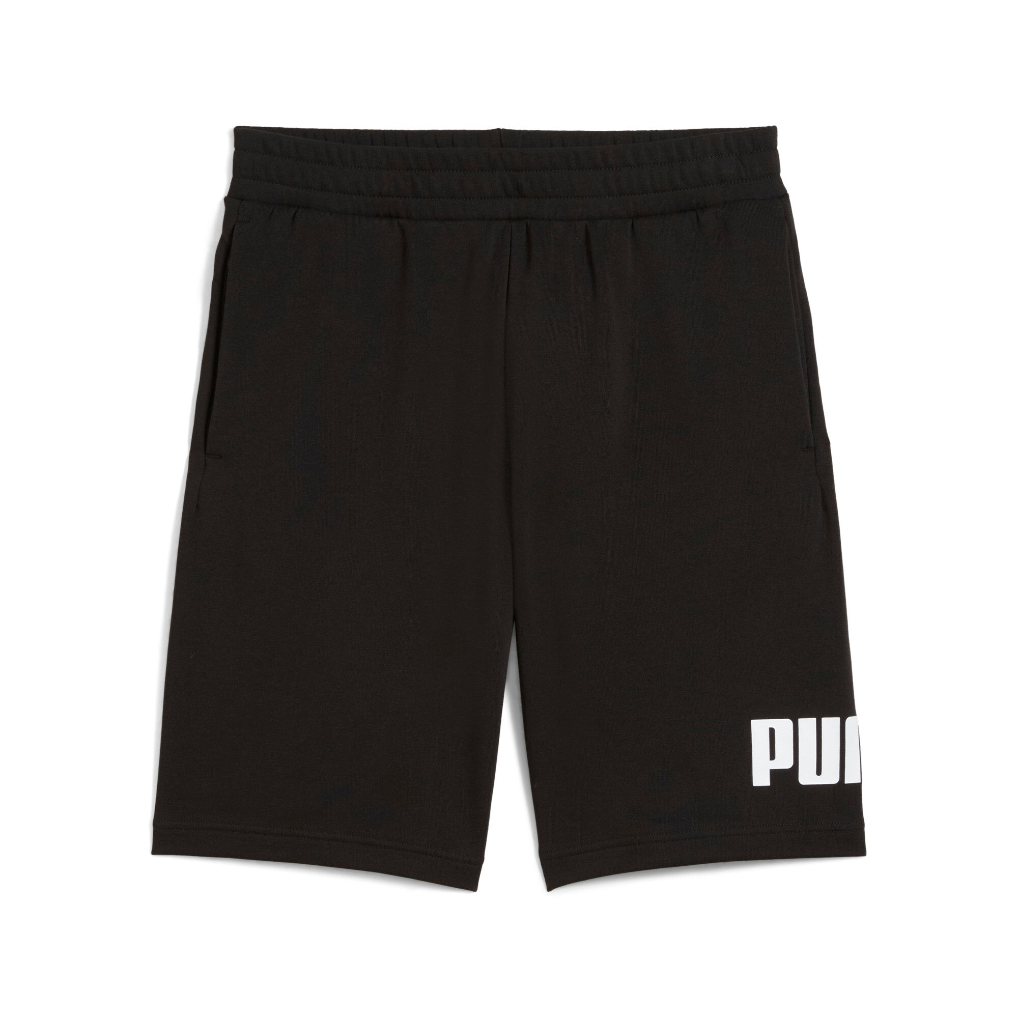 Puma essentials big no. 1 logo 10" shorts in black - Front View