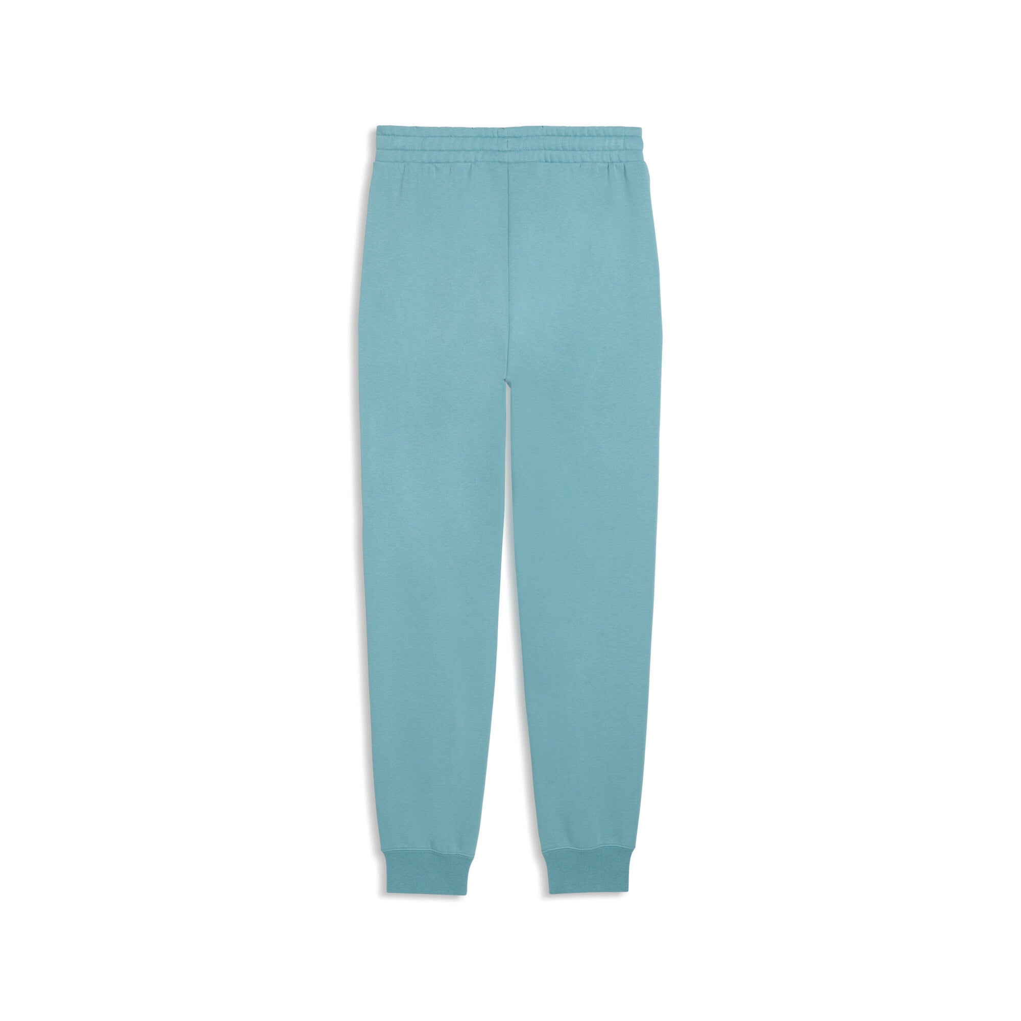 PUMA ESS small no. 1 logo comfort high-waist sweatpants women in baltic sea blue — back view