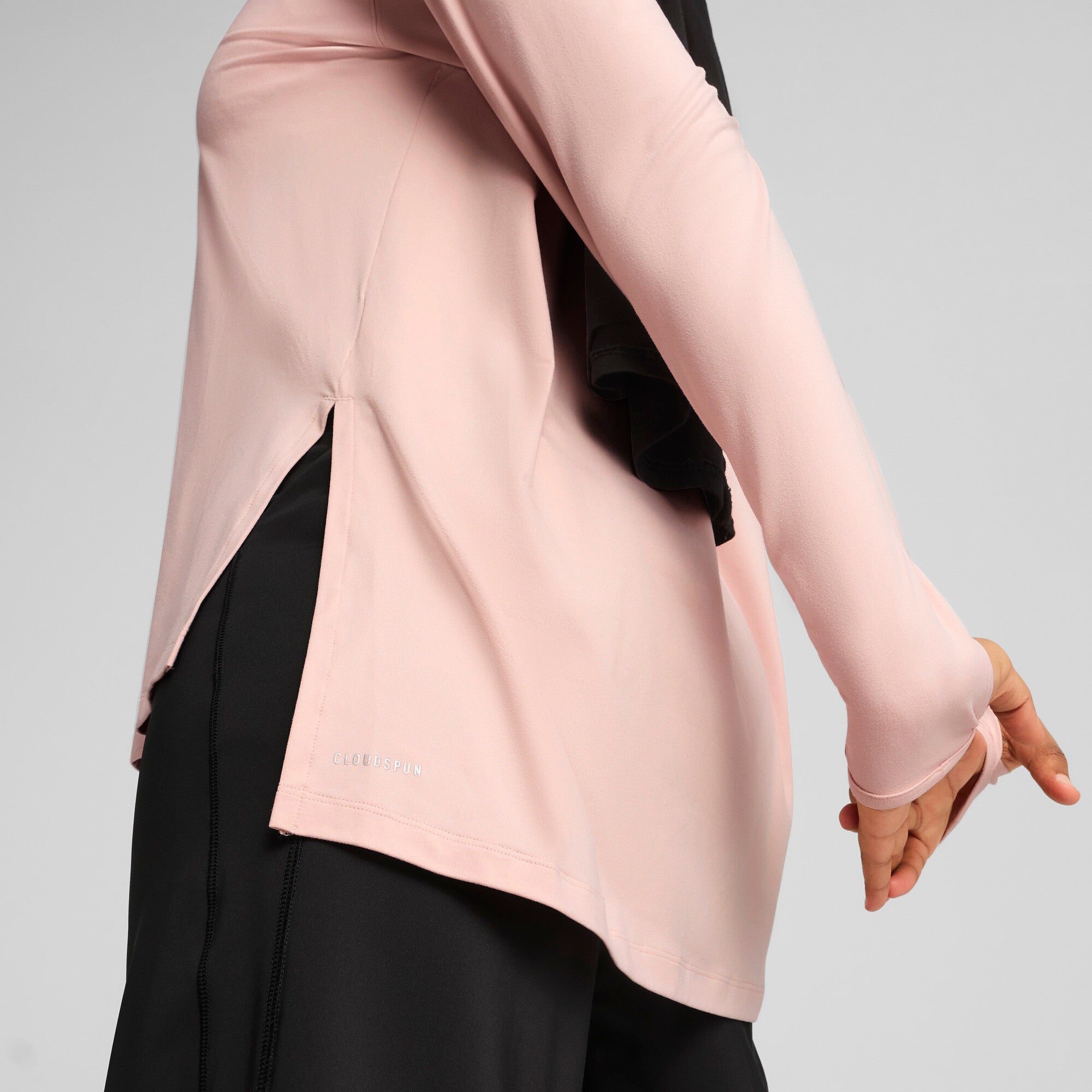 Puma modest oversized tee in rose quartz - Model Shot 02