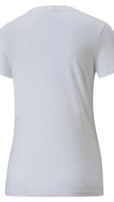 Puma classics logo tee in white - Back View