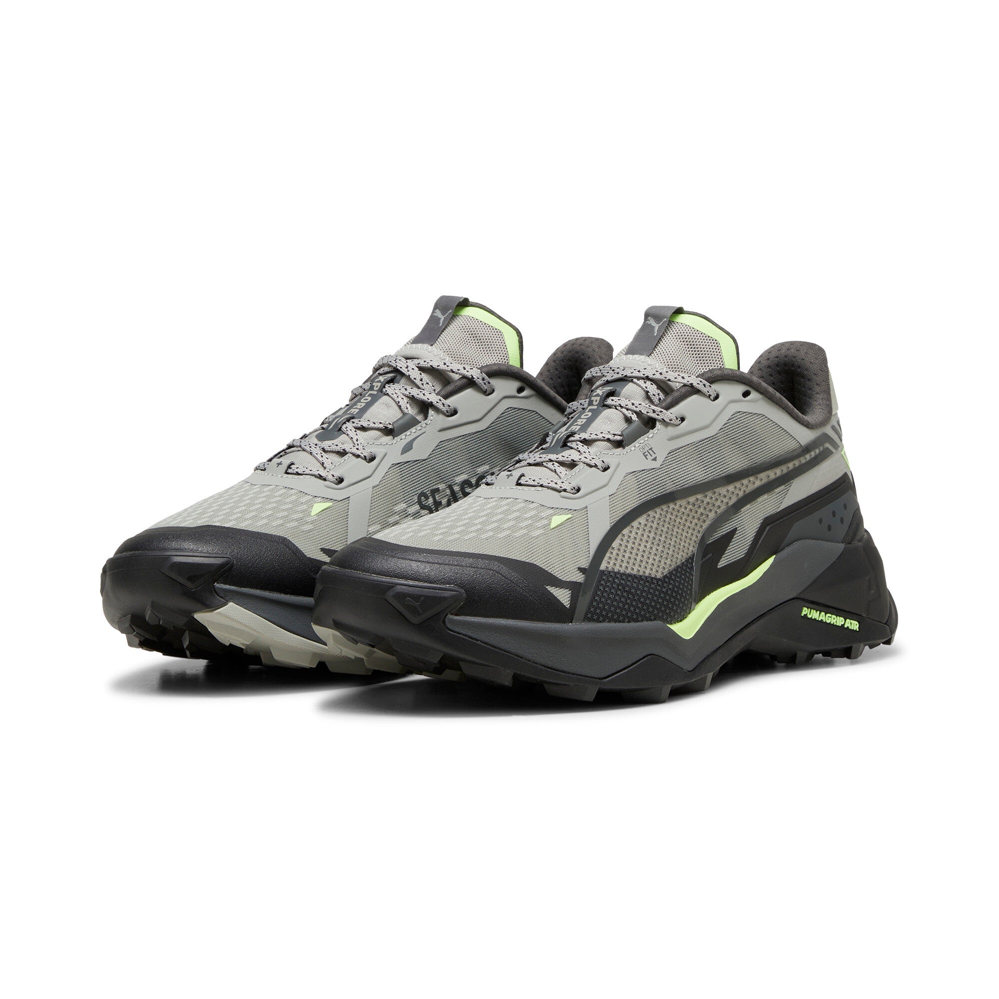 Puma explore NITRO™ 2 hiking shoes in smokey gray and black - Front View