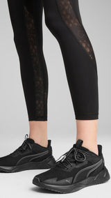 Puma lace high-waisted 7/8 tights in black - Model Shot 02