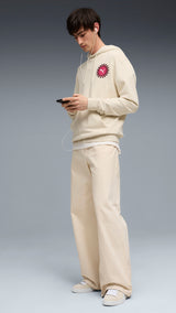PUMA sunset drive hoodie men in alpine snow — model shot 3