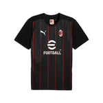 Puma AC Milan pre-match jersey in black and for all time red - Front View