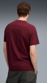 PUMA PUMATECH tee in dusky gray - ruby shimmer