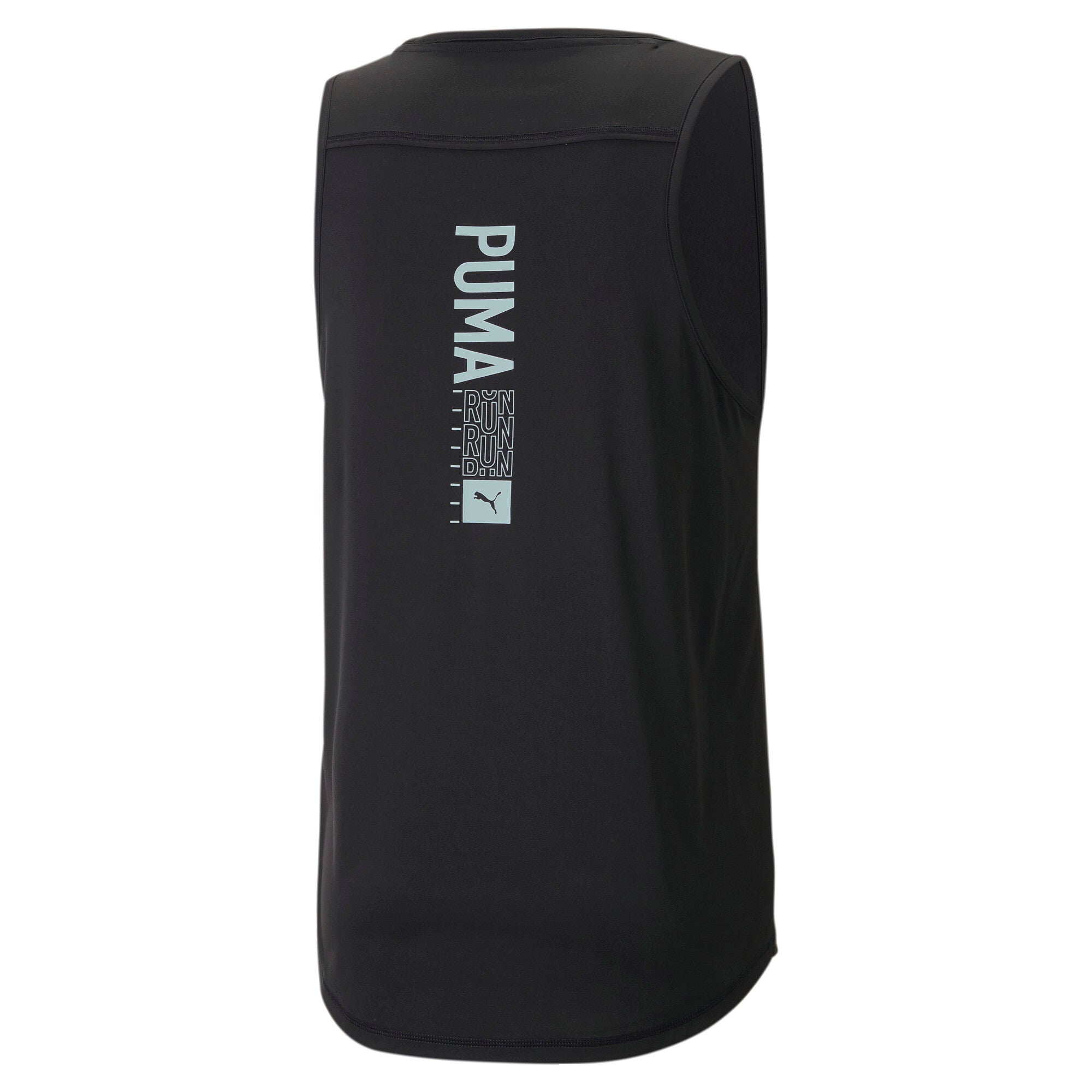 Puma running run logo singlet in black - Back View