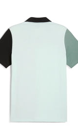 Puma scuderia Ferrari HP race lifestyle polo in green moon - Back View