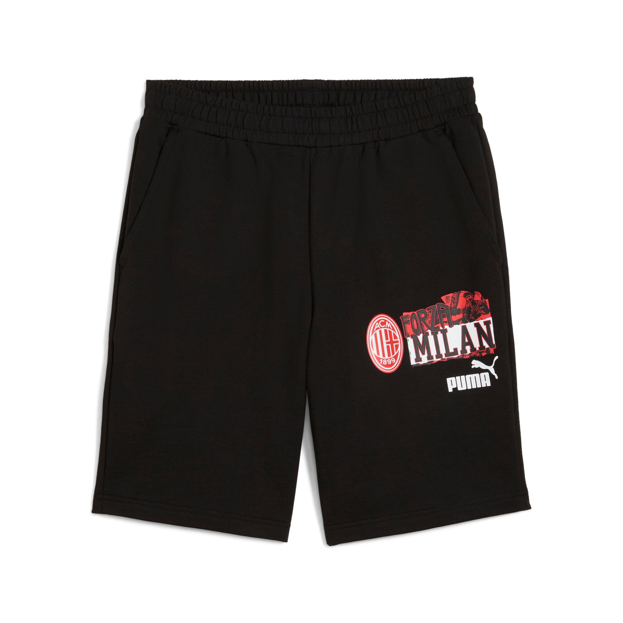 Puma AC Milan ftblNRGY shorts in black and for all time red - Front View
