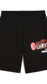 Puma AC Milan ftblNRGY shorts in black and for all time red - Front View
