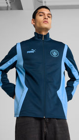 Puma manchester city ftblNRGY+ jacket in marine blue and blazing blue - Model Shot 01