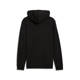 PUMA essentials small no. 1 logo hoodie men in black — back view