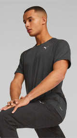 Puma run cloudspun short sleeve tee men in black - Model Shot 01