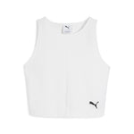 PUMA WARDROBE ESSENTIALS ribbed crop top - white