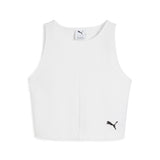 PUMA WARDROBE ESSENTIALS ribbed crop top - white
