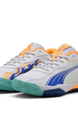 Puma tennis nova smash padel shoes in white - Front View