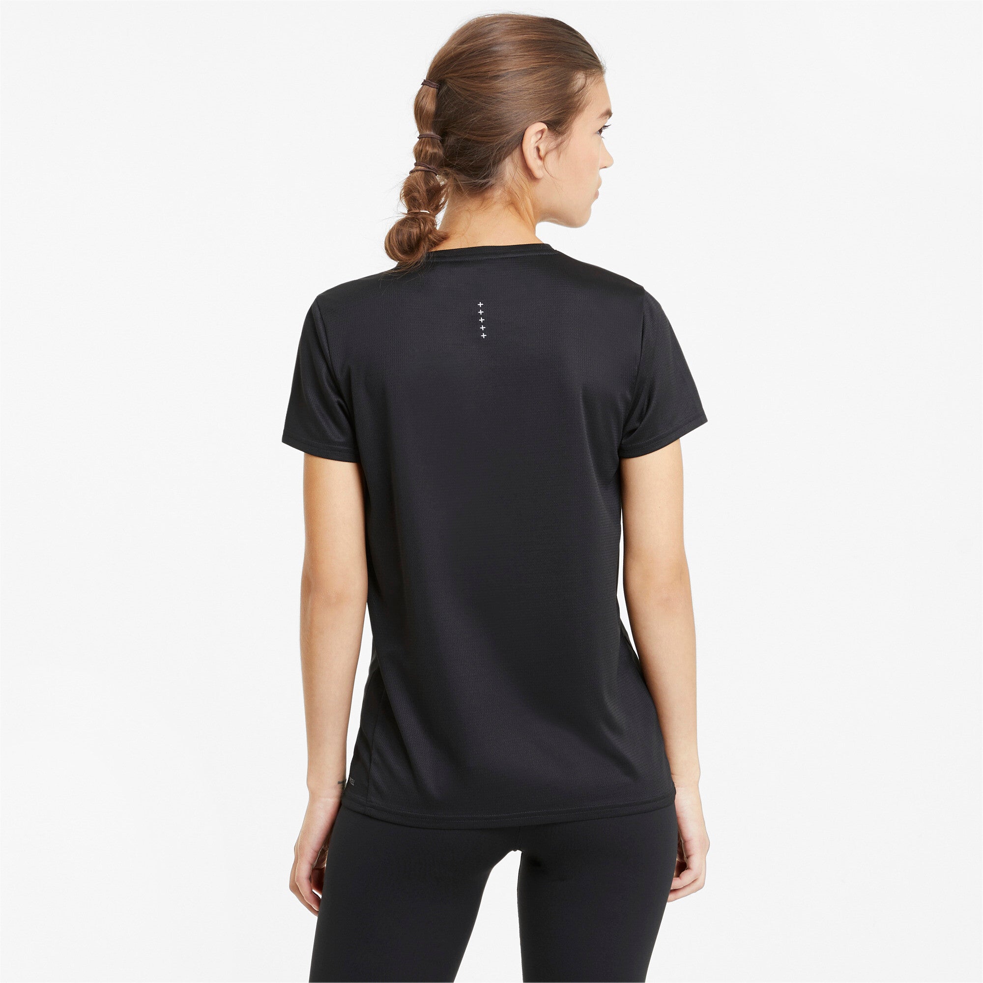 Puma running favourite short sleeve tee in black - Model Shot 02