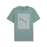Puma graphics puma wording tee in green moon - Front View