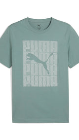Puma graphics puma wording tee in green moon - Front View