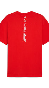 Puma F1® ESS+ relaxed graphic tee in black - Back View