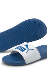 Puma popcat 20 sandals in blue - Front View