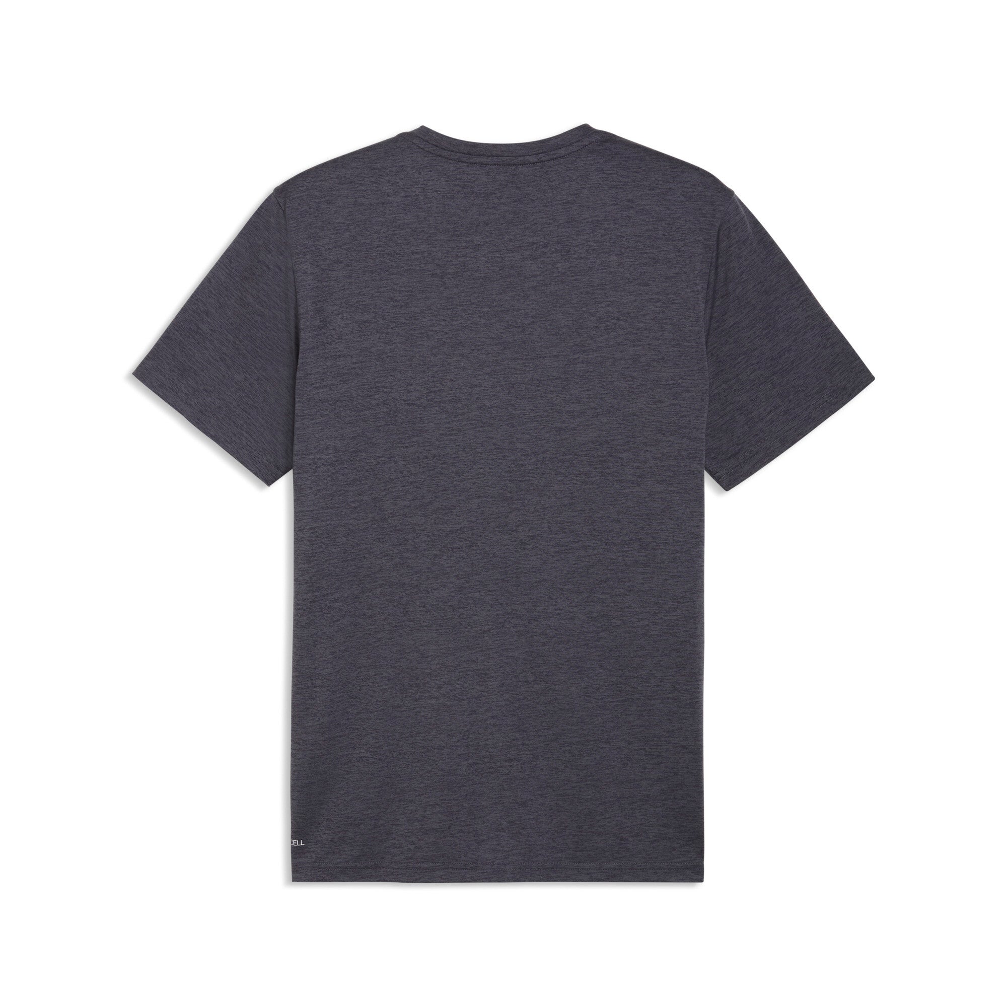 PUMA TAD ESSENTIALS heather cat tee men in galactic gray heather — back view