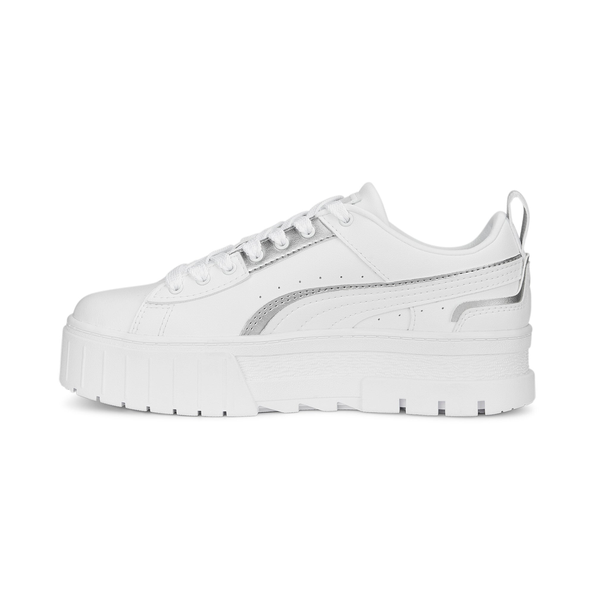 Puma mayze ut metallic sneakers in white - Side View 03