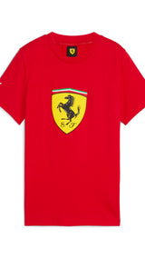 PUMA Scuderia Ferrari sportswear coloured big shield tee - rosso corsa