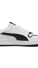 Puma court classic street sneakers in white and black - Side View 03