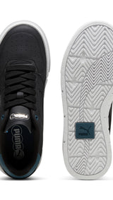 Puma cali court leather sneakers in gray skies and white - Side View 02