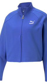 Puma T7 track jacket in black - Front View