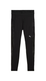 Puma lace high-waisted 7/8 tights in black - Front View