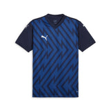 Puma teamGLORY football jersey in navy and white - Front View