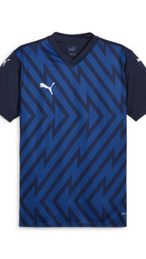 Puma teamGLORY football jersey in navy and white - Front View