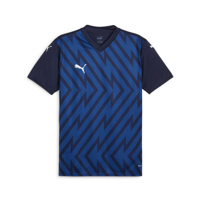 Puma teamGLORY football jersey in navy and white - Front View