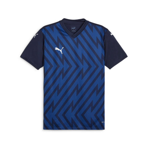 PUMA teamGLORY football jersey in navy and white