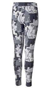 Puma essentials+ street art printed leggings in black - Back View