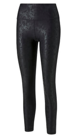 Puma training safari glam high waisted 7/8 leggings in black - Front View