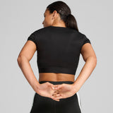 Puma strong crop tee in black - Model Shot 02