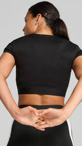 Puma strong crop tee in black - Model Shot 02