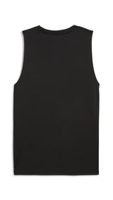PUMA TAD ESSENTIALS sleeveless tank men in black — back view