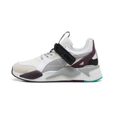 Puma Mercedes-AMG Petronas F1® RS-X textile sneakers in white and midnight plum - Side View 01