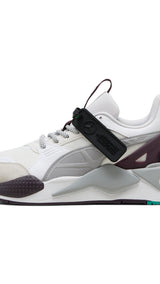 Puma Mercedes-AMG Petronas F1® RS-X textile sneakers in white and midnight plum - Side View 01