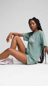 Puma class relaxed tee in green moon - Model Shot 03