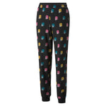 Puma brand love printed sweatpants women in black - Front View