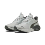 Puma X-cell nova FS running shoes in cool light gray and cool dark gray - Front View