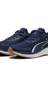 Puma skyrocket lite running shoes in navy and white - Front View
