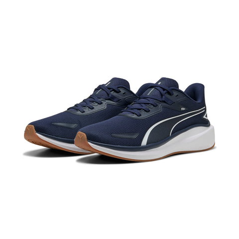 PUMA skyrocket lite running shoes in navy and white