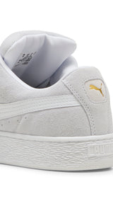 Puma suede XL sneakers in silver mist and white - Back View